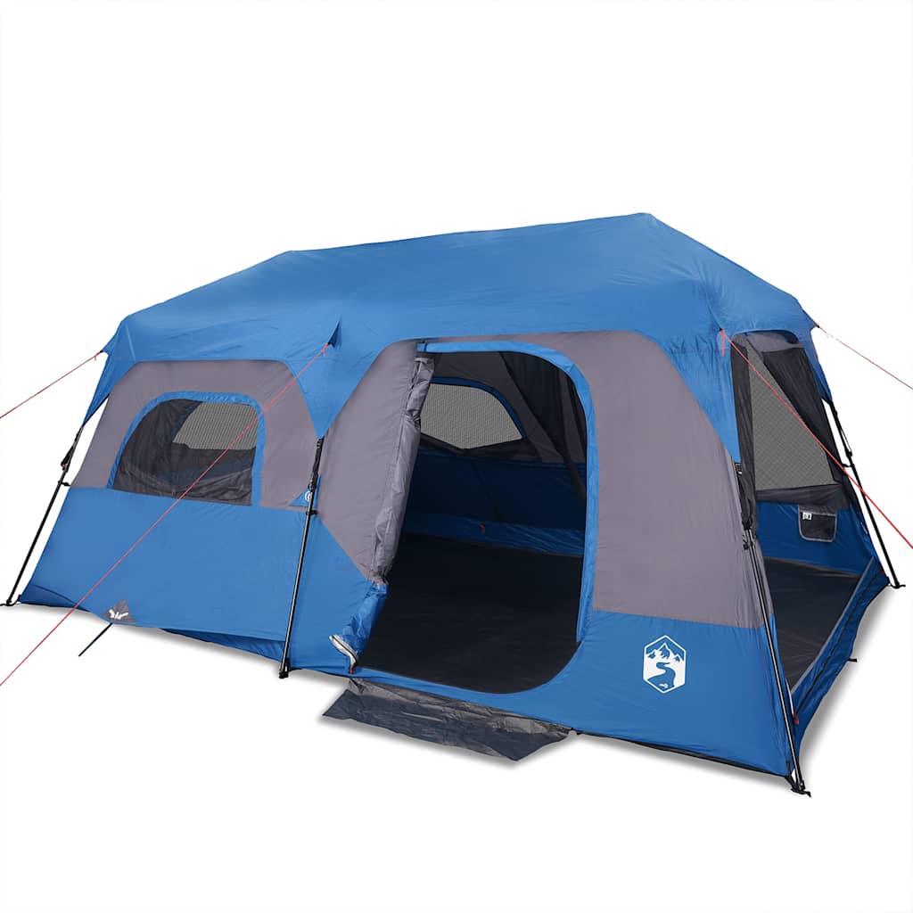 Tenda Campeggio 9 Persone Blu Rilascio Rapido Impermeabile 94298