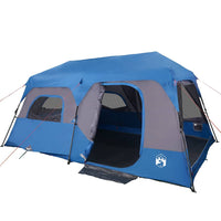 Tenda Campeggio 9 Persone Blu Rilascio Rapido Impermeabile 94298