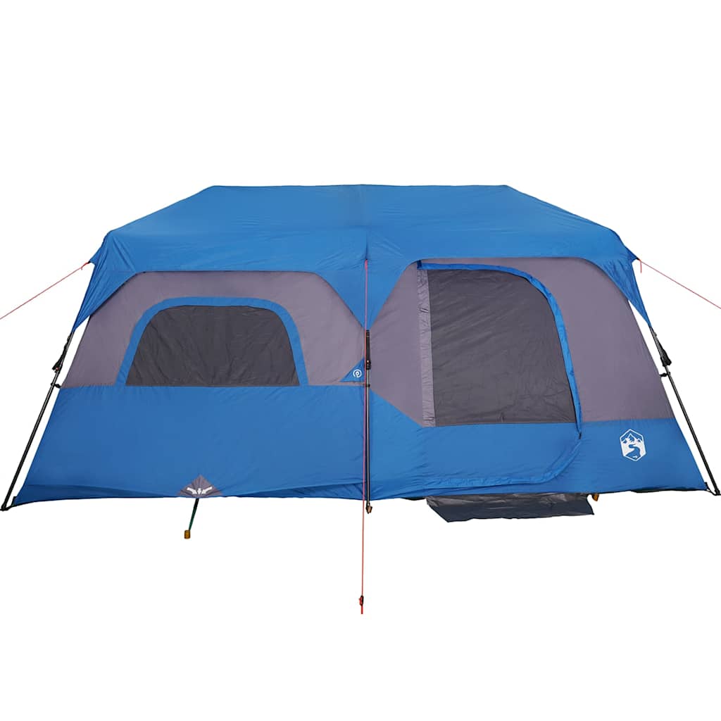 Tenda Campeggio 9 Persone Blu Rilascio Rapido Impermeabile 94298