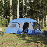 Tenda Campeggio 9 Persone Blu Rilascio Rapido Impermeabile 94298