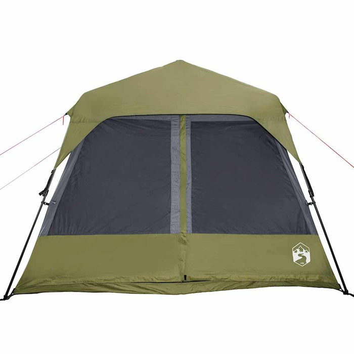 Tenda Campeggio 9 Persone Verde Rilascio Rapido Impermeabile 94299