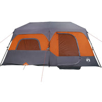 Tenda Campeggio 9 Persone Grigio e Arancione Impermeabile 94300