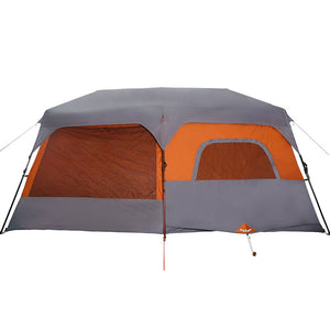 Tenda Campeggio 9 Persone Grigio e Arancione Impermeabile 94300