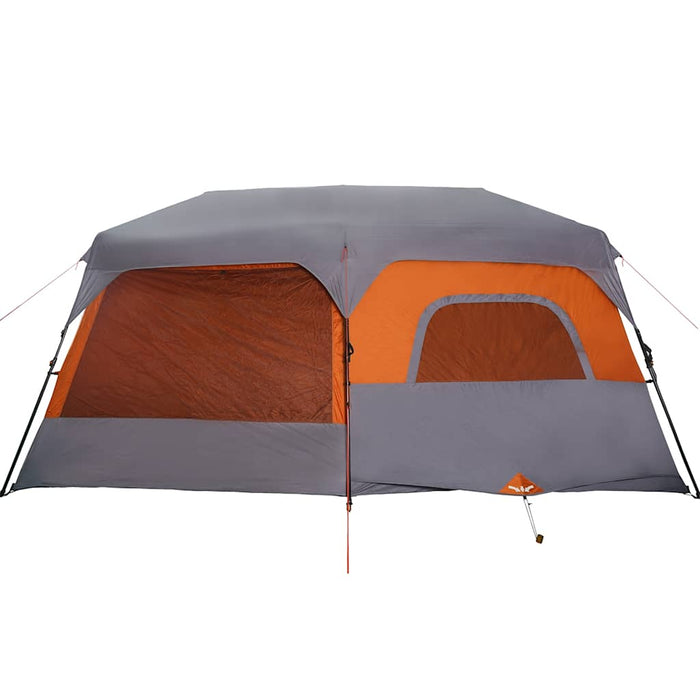 Tenda Campeggio 9 Persone Grigio e Arancione Impermeabile 94300