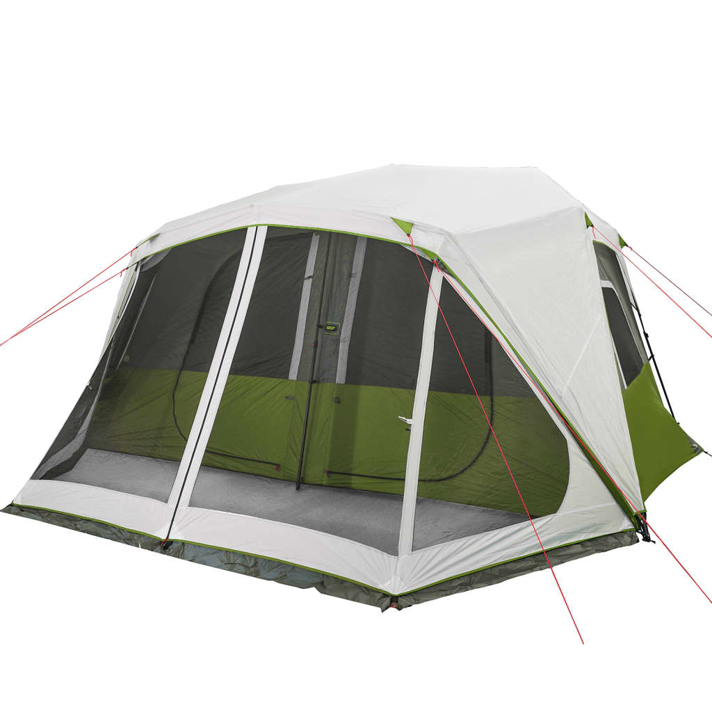 Tenda Famiglia con LED 10 Persone Verde Chiaro Rilascio Rapido 94302