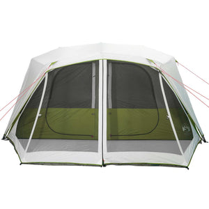 Tenda Famiglia con LED 10 Persone Verde Chiaro Rilascio Rapido 94302