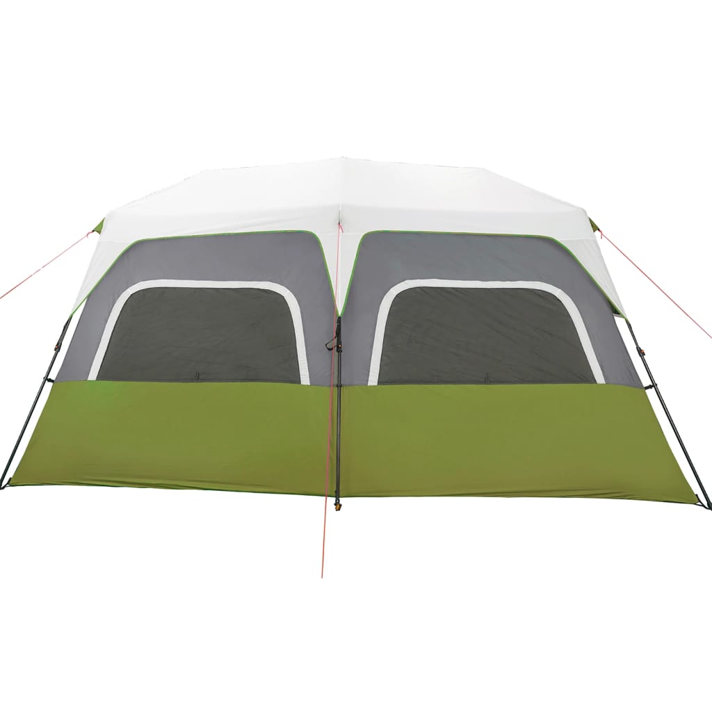 Tenda Famiglia con LED 10 Persone Verde Chiaro Rilascio Rapido 94302