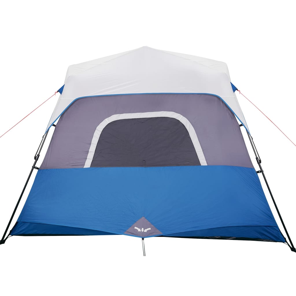 Tenda Famiglia con LED 6 Persone Blu Chiaro a Rilascio Rapido 94307