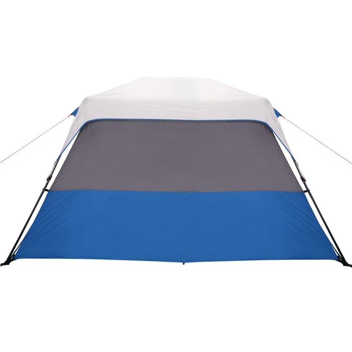 Tenda Famiglia con LED 6 Persone Blu Chiaro a Rilascio Rapido