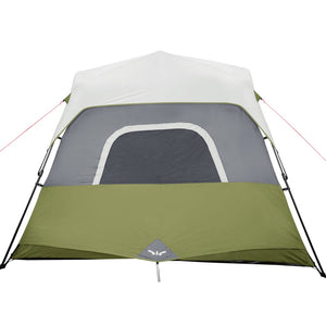Tenda Famiglia con LED 6 Persone Verde Chiaro Rilascio Rapido 94308