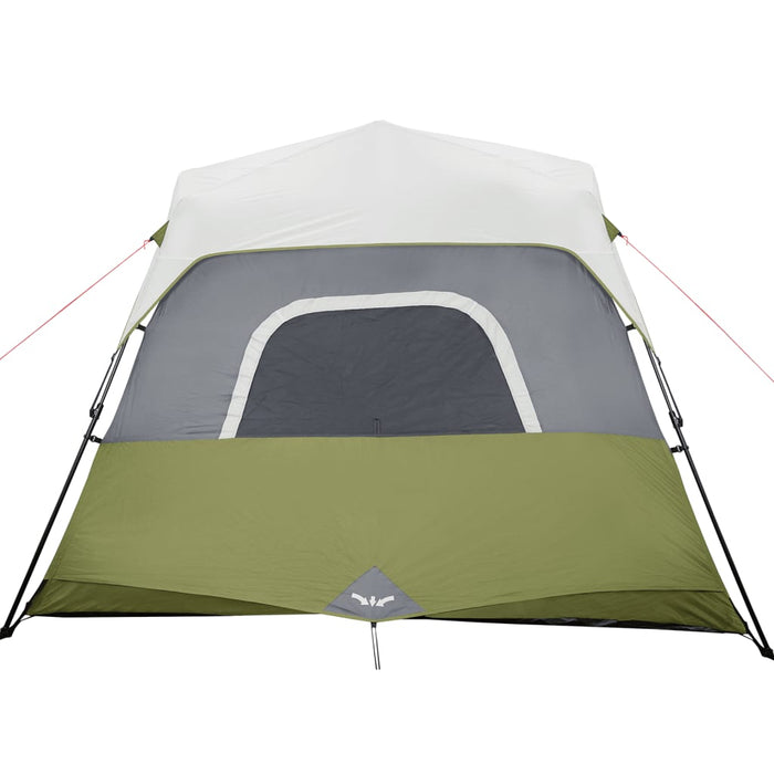 Tenda Famiglia con LED 6 Persone Verde Chiaro Rilascio Rapido 94308