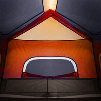 Tenda Famiglia LED 6 Persone Grigio/Arancione Rilascio Rapido 94309