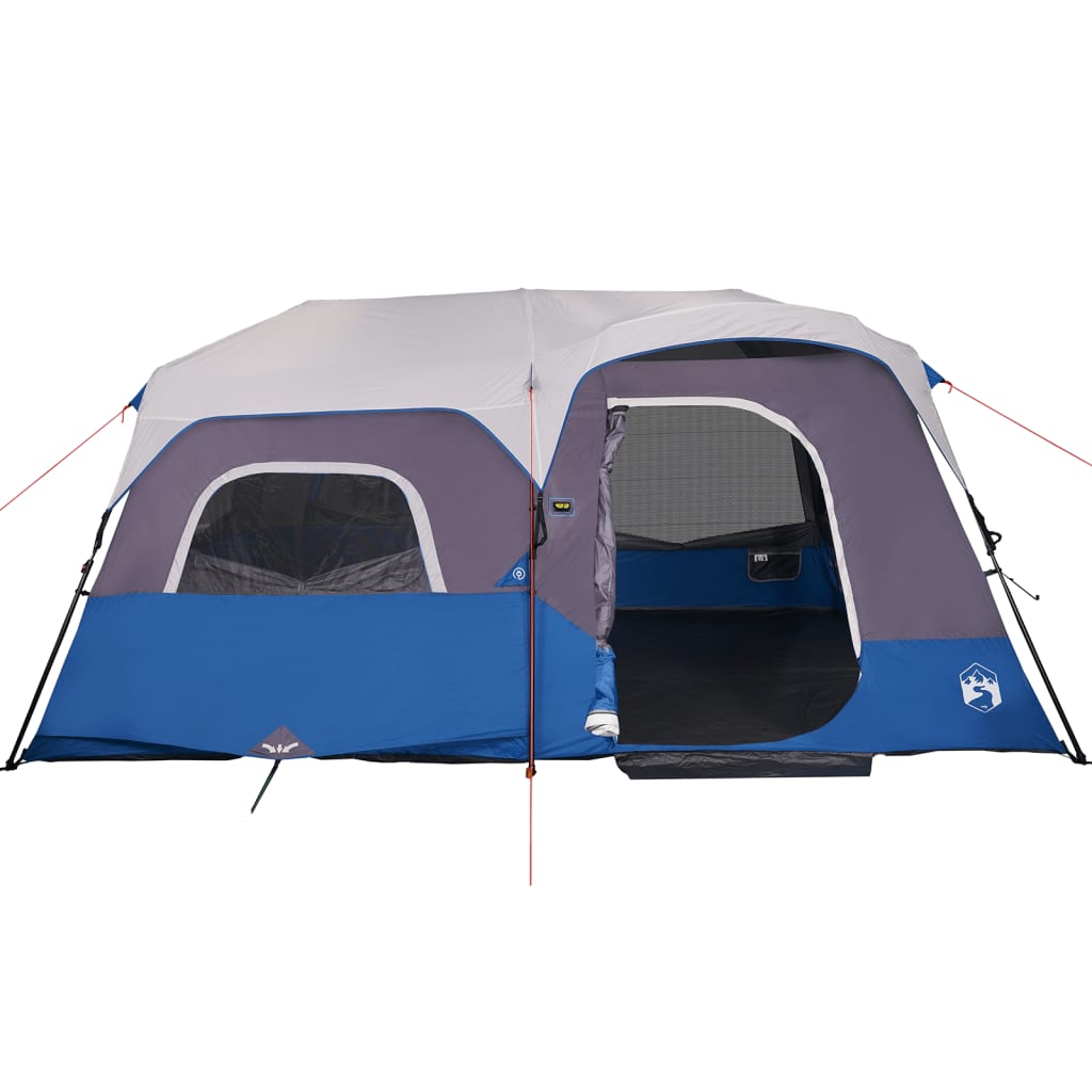 Tenda Famiglia con LED 9 Persone Blu Chiaro a Rilascio Rapido 94310