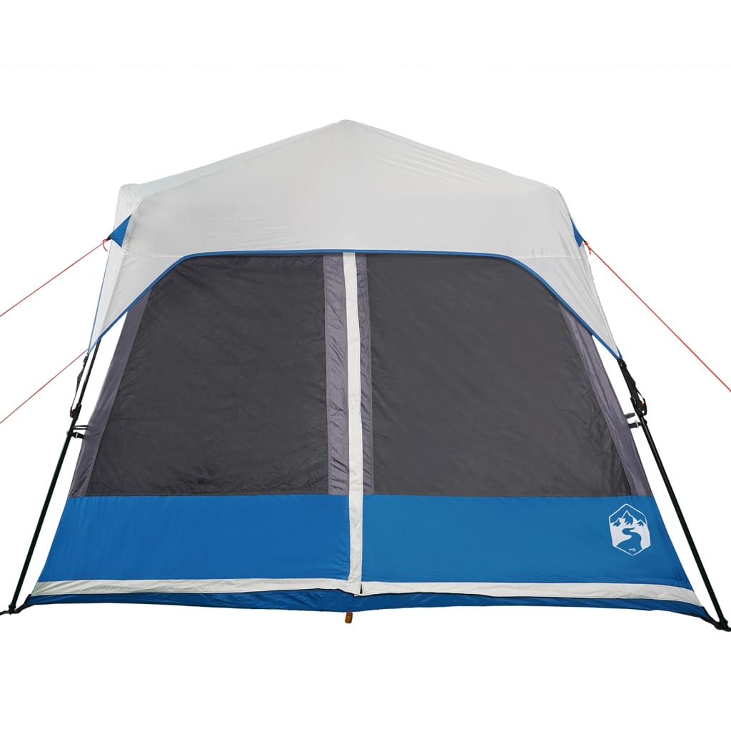 Tenda Famiglia con LED 9 Persone Blu Chiaro a Rilascio Rapido 94310