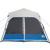 Tenda Famiglia con LED 9 Persone Blu Chiaro a Rilascio Rapido 94310