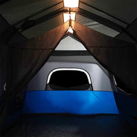 Tenda Famiglia con LED 9 Persone Blu Chiaro a Rilascio Rapido 94310
