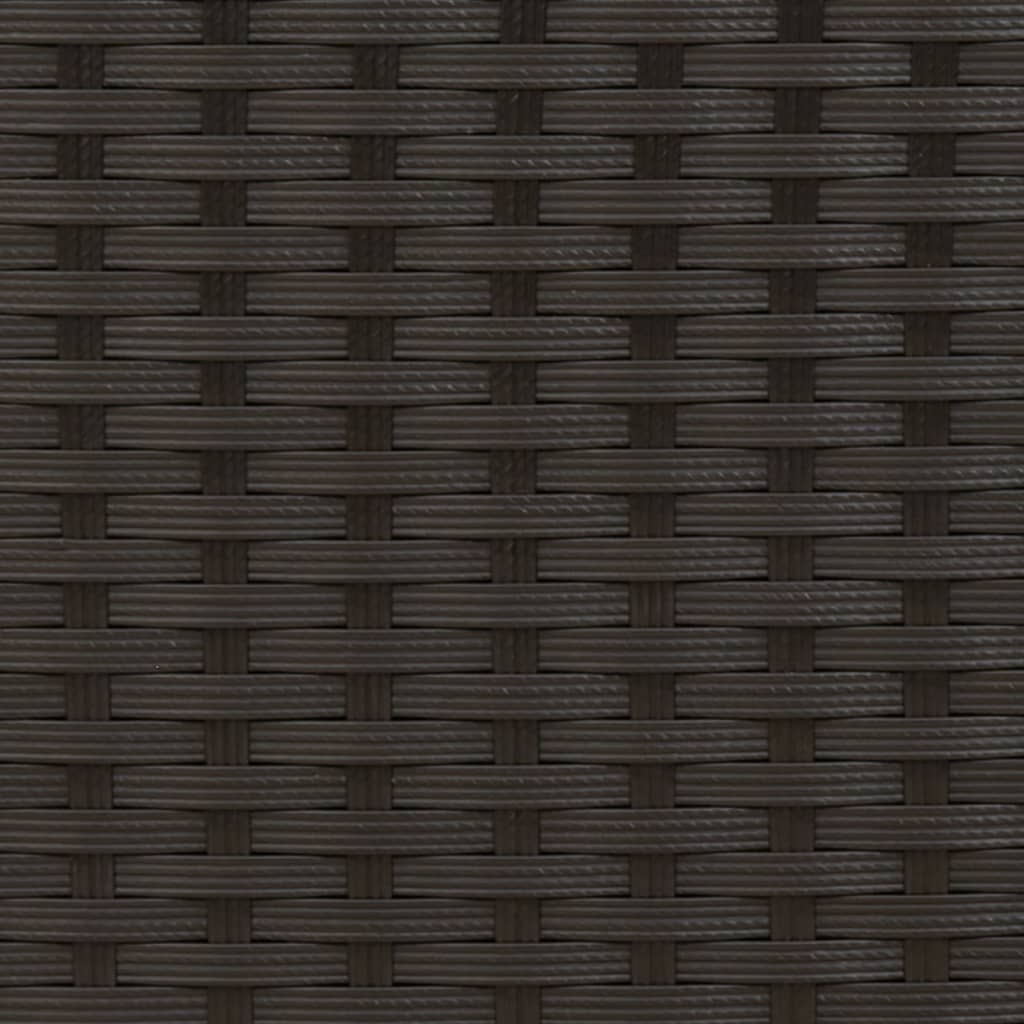 Divano Giardino 2 Posti Baldacchino e Sgabelli Nero Polyrattan