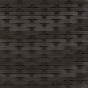 Divano Giardino 2 Posti Baldacchino e Sgabelli Nero Polyrattan