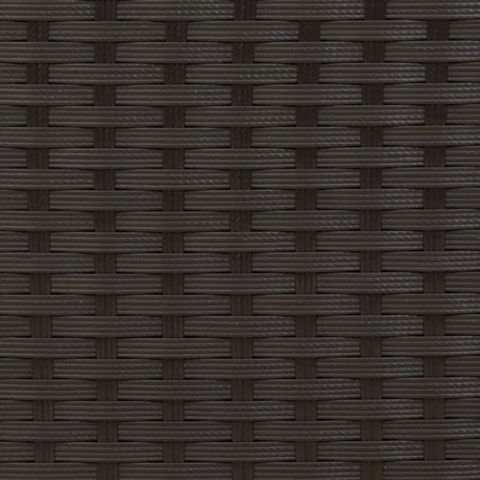 Divano Giardino 2 Posti Baldacchino e Sgabelli Nero Polyrattan