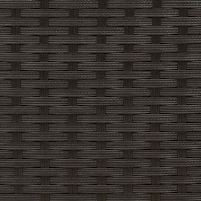 Divano Giardino 2 Posti Baldacchino e Sgabelli Nero Polyrattan 365781