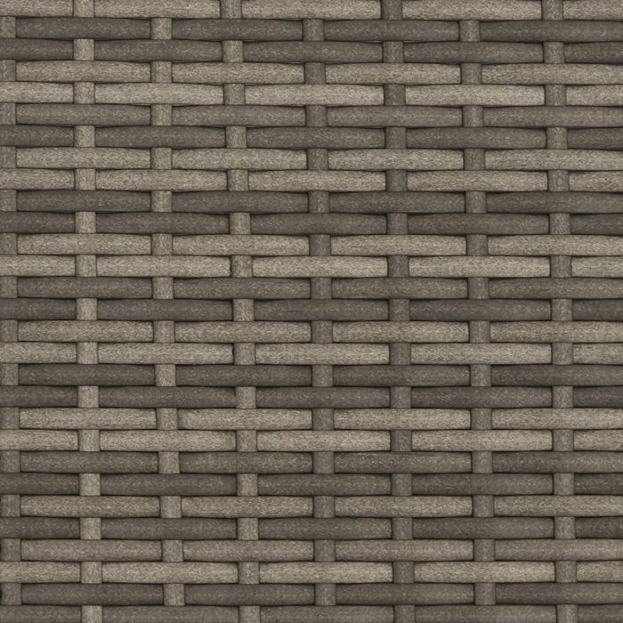 Divano Giardino 2Posti Baldacchino e Sgabelli Grigio Polyrattan 365783