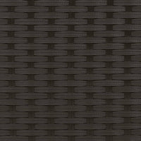 Divano da Giardino 2 Posti con Sgabelli Nero in Polyrattan 365790