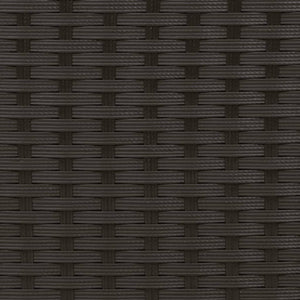 Divano da Giardino 2 Posti con Sgabelli Nero in Polyrattan 365790