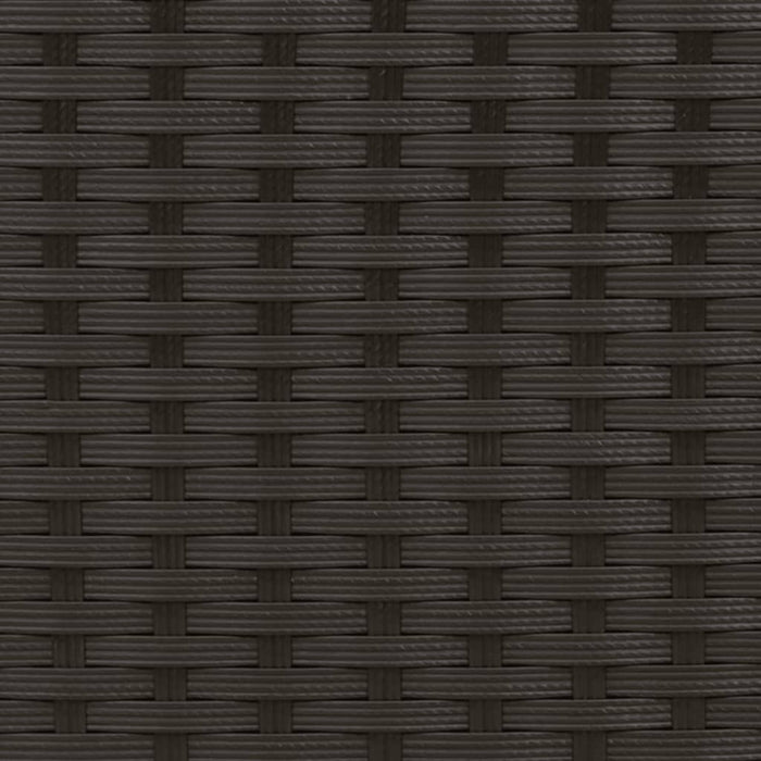 Divano da Giardino 2 Posti con Sgabelli Nero in Polyrattan 365790