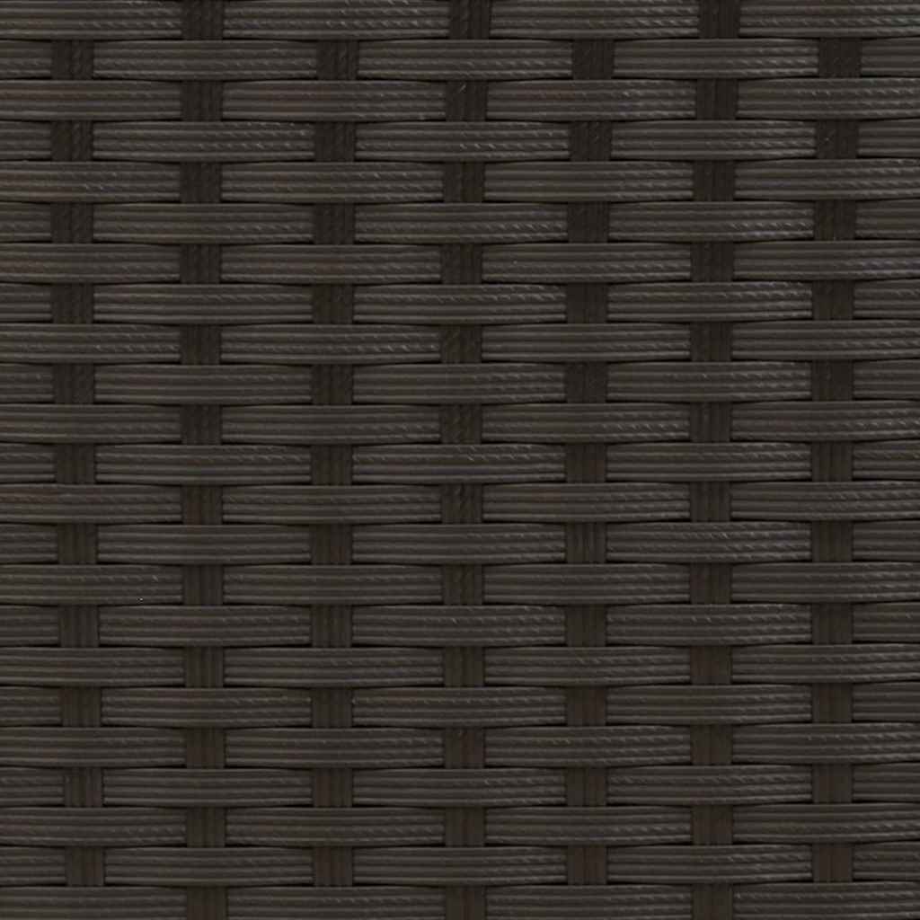 Divano da Giardino 2 Posti con Sgabelli Nero in Polyrattan 365791