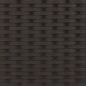 Divano da Giardino 2 Posti con Sgabelli Nero in Polyrattan 365791