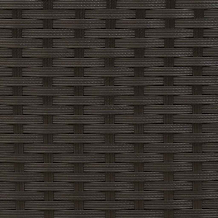 Divano da Giardino 2 Posti con Sgabelli Nero in Polyrattan 365791