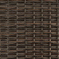 Divano da Giardino 2 Posti con Sgabelli Marrone in Polyrattan 365792