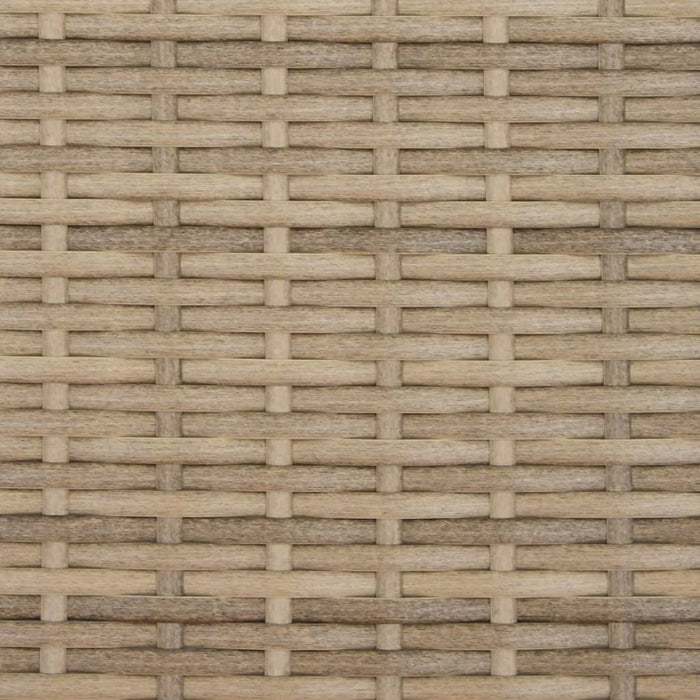 Divano da Giardino 2 Posti con Sgabelli Beige in Polyrattan