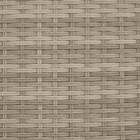 Divano da Giardino 2Posti con Sgabelli Grigio Chiaro Polyrattan