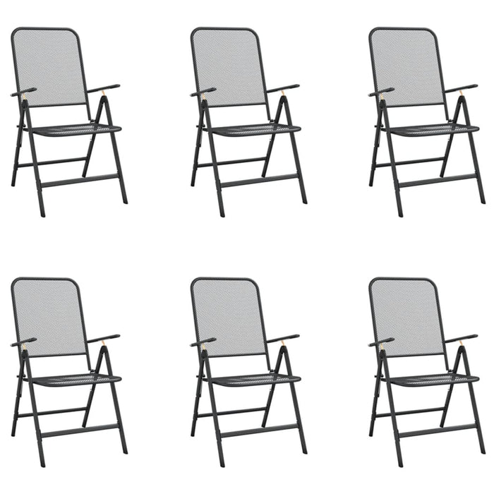 Set da Pranzo da Giardino 7pz Antracite in Rete Metallicacod mxl 83718