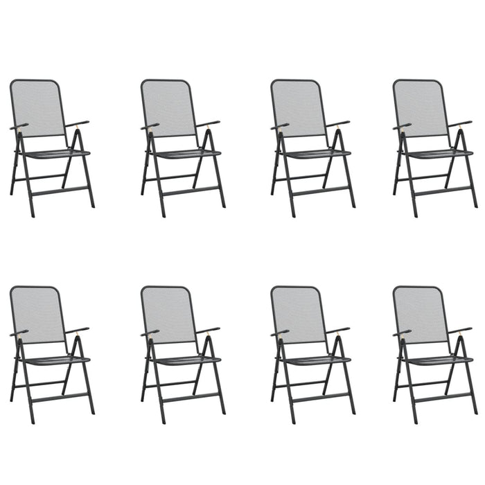 Set da Pranzo da Giardino 9pz Antracite in Rete Metallica 3211823