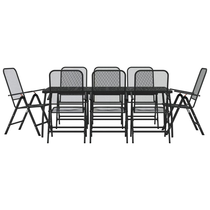 Set da Pranzo da Giardino 9pz Antracite in Rete Metallica 3211824