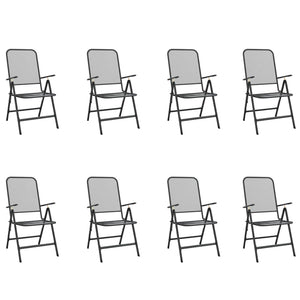 Set da Pranzo da Giardino 9pz Antracite in Rete Metallica 3211824