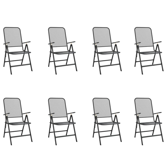 Set da Pranzo da Giardino 9pz Antracite in Rete Metallica 3211824
