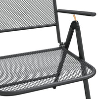 Set da Pranzo da Giardino 9pz Antracite in Rete Metallica 3211824