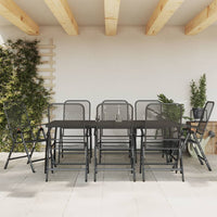 Set da Pranzo da Giardino 9pz Antracite in Rete Metallica 3211824