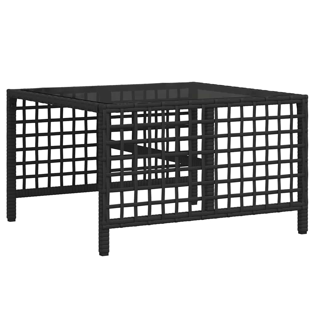 vidaXL Set Divani ad Angolo 3 pz con Cuscini in Polyrattan Nero