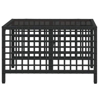 vidaXL Set Divani ad Angolo 3 pz con Cuscini in Polyrattan Nero