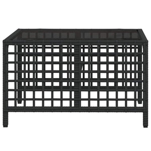 vidaXL Set Divani ad Angolo 3 pz con Cuscini in Polyrattan Nero