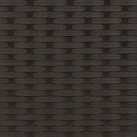 Lettino Prendisole Doppio Baldacchino e Cuscini Nero Polyrattan