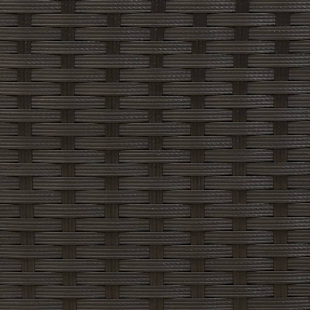 Lettino Prendisole Doppio Baldacchino e Cuscini Nero Polyrattan 365621