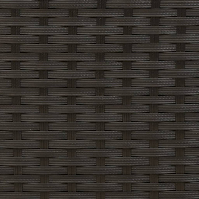 Lettino Prendisole Doppio Baldacchino e Cuscini Nero Polyrattan 365621