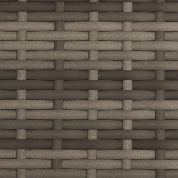 Lettino Doppio con Baldacchino e Cuscini Grigio in Polyrattan