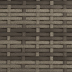 Lettino Doppio con Baldacchino e Cuscini Grigio in Polyrattan 365622