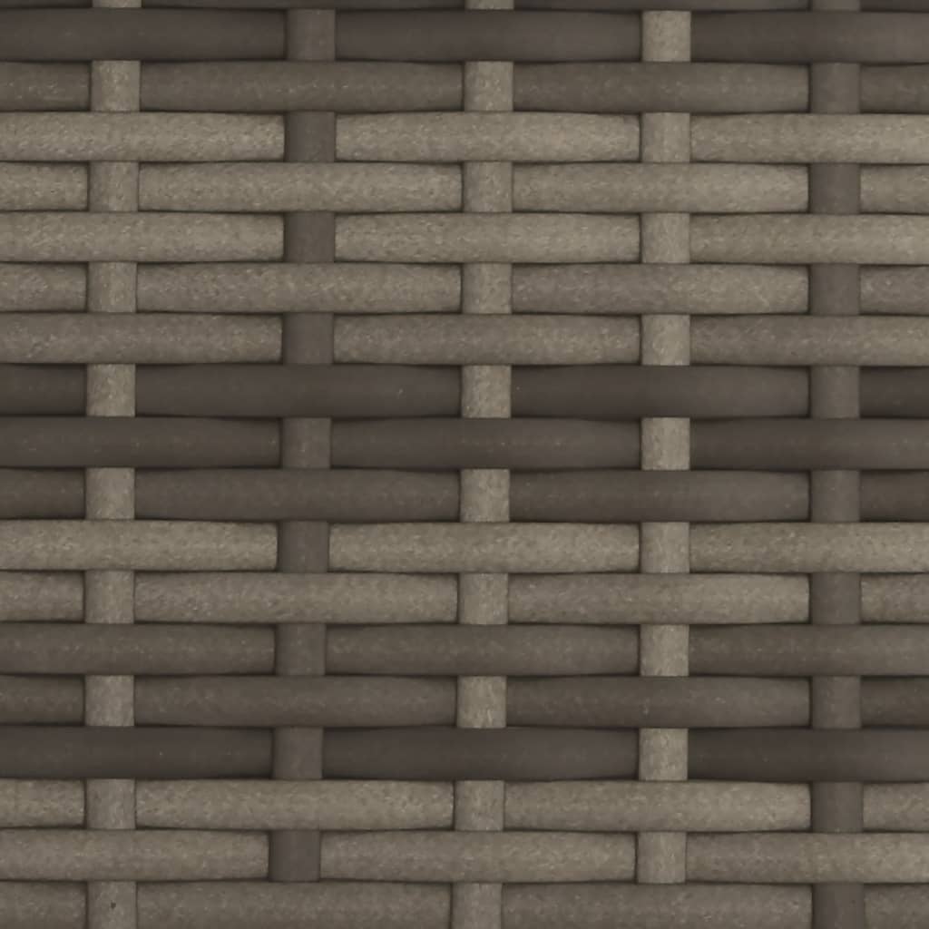 vidaXL Lettino prendisole doppio con baldacchino e cuscini grigio in polyrattan